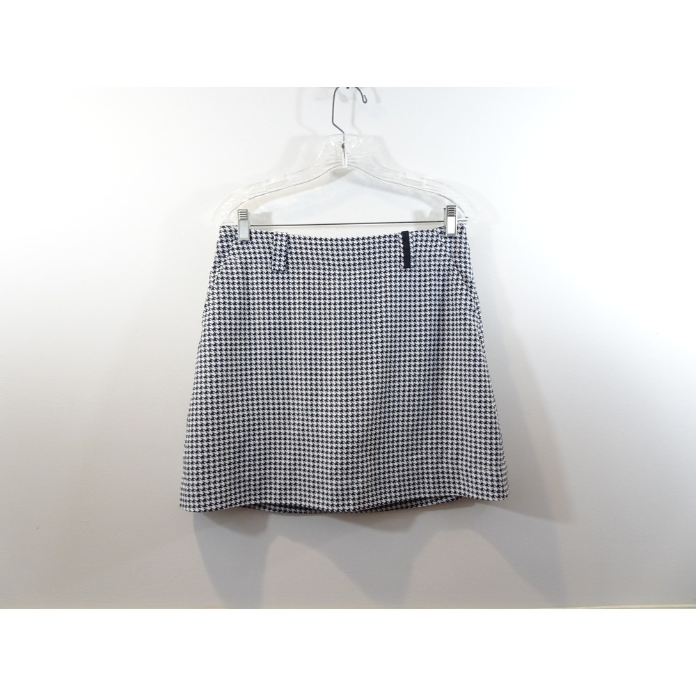 Nike Golf Fit Dry Houndstooth Skort Womens 6 Black White Plaid Golf Skirt
